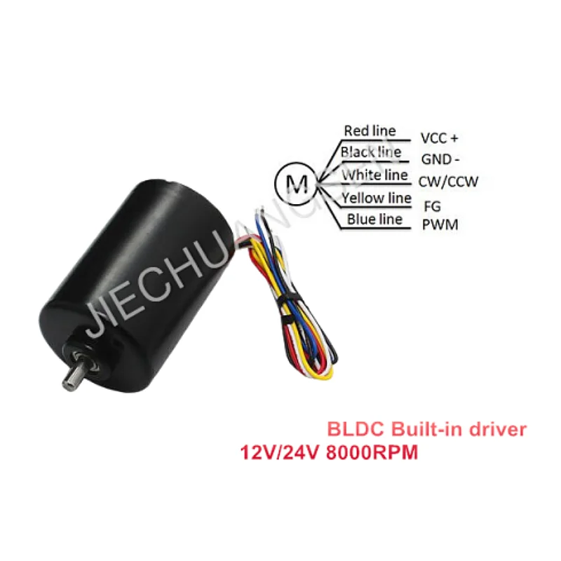 BLDC4260 Brushless Permanent Magnet DC Motor Built-in Driver PWM Speed Control 12V 24V 8000RPM High Torque Robot,Smart