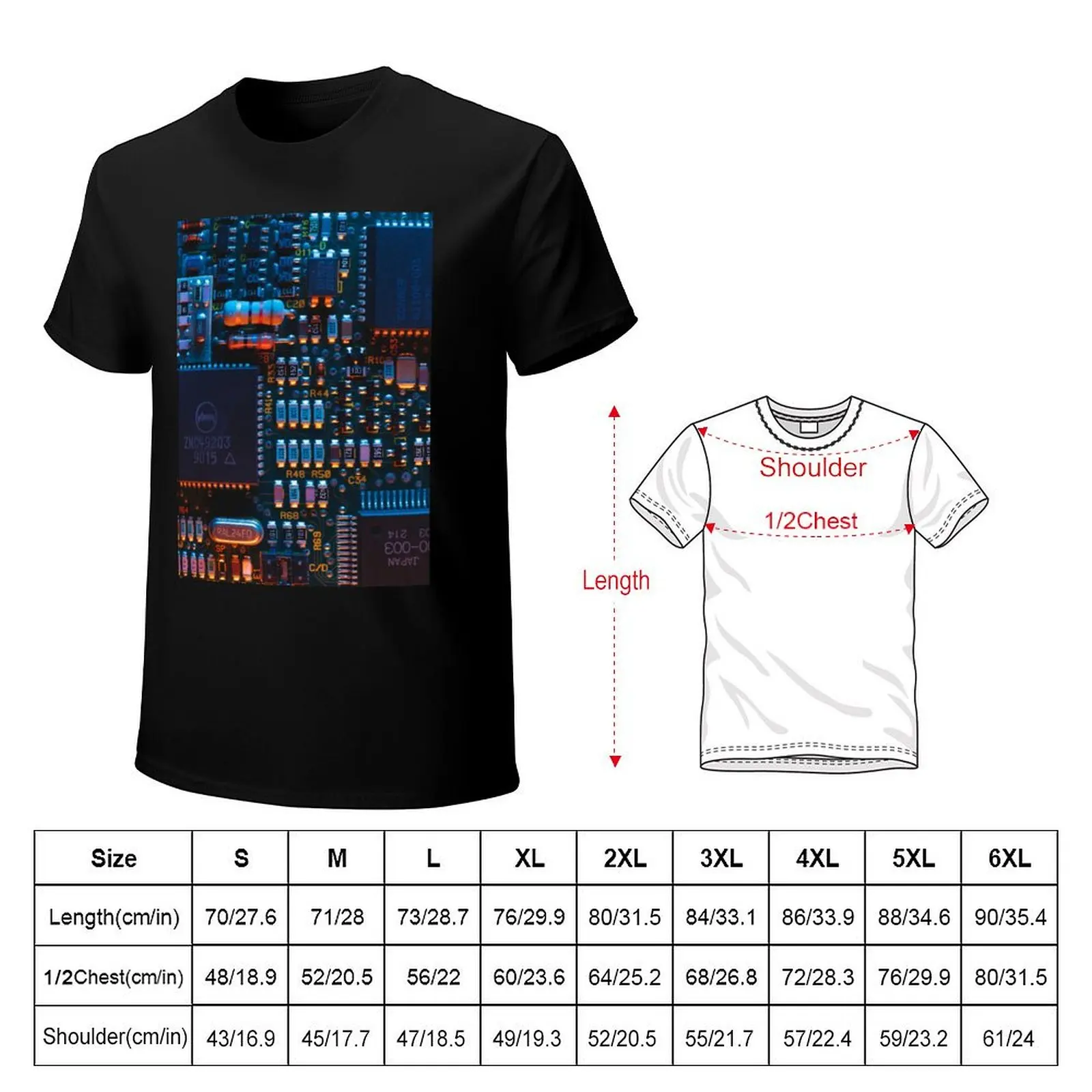 Microchip Circuit T-Shirt man t shirt cotton T-Shirt