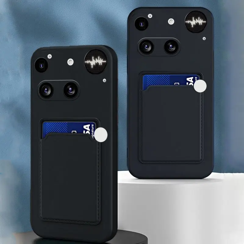 Casing Silikon Lembut untuk Ponsel Nothing 3 3A Pro Holde Dompet Kartu Penutup Ponsel untuk Ponsel Nothing 3 3A Pro