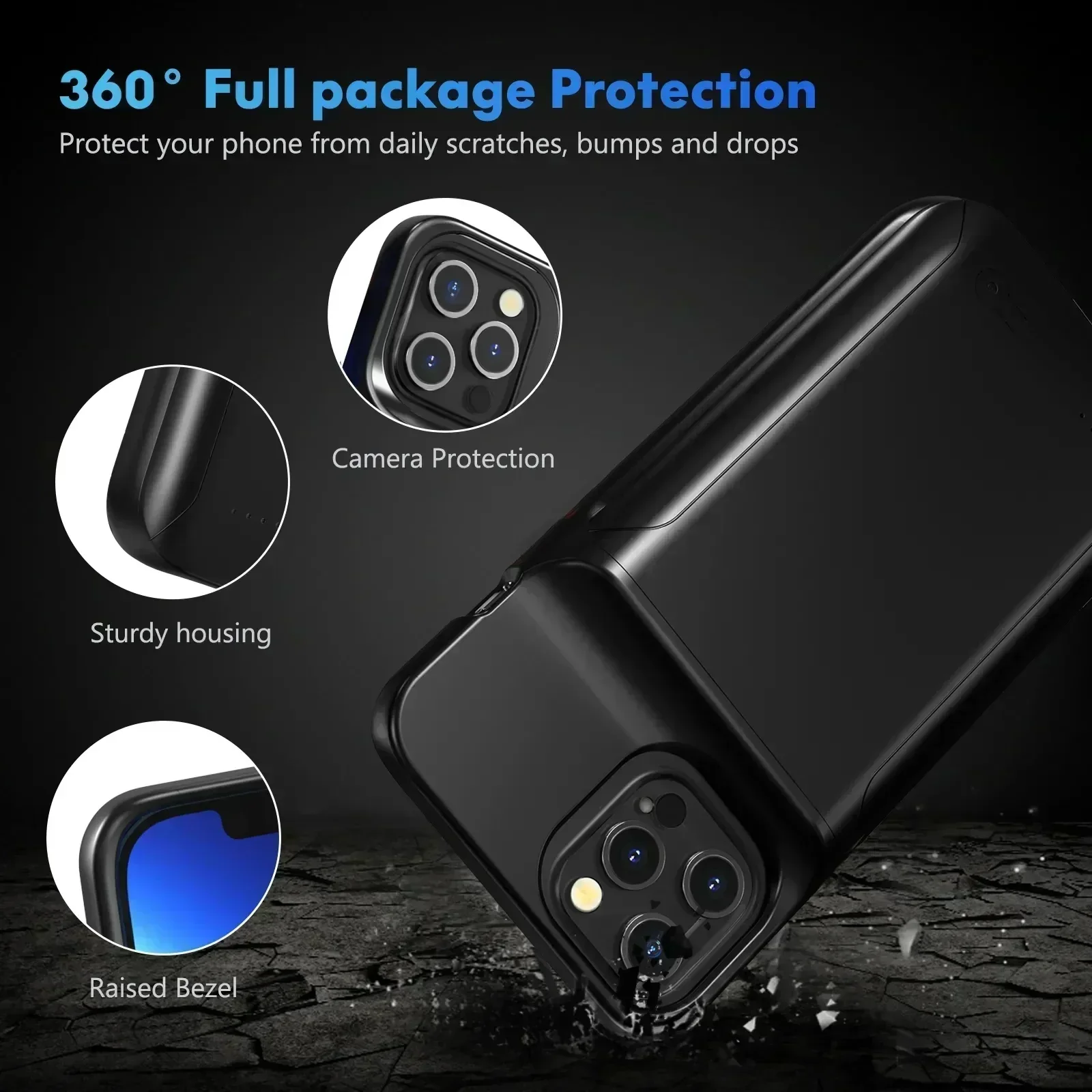 20000Mah New  Battery Charger Case For iphone 14 Plus 15 Pro 12 Pro Max 11 Pro X XS XR XS Max 6 6S 7 8 Plus Battery Case Pow