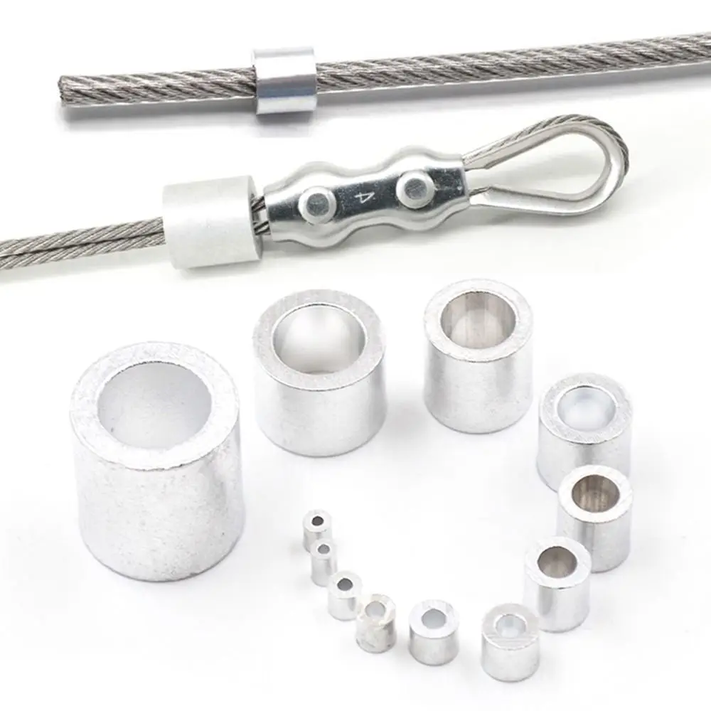 Manchon De Serrage Pour Câble Métallique à Double Trou En Aluminium De 2 Mm 80 Pieces~p142658541