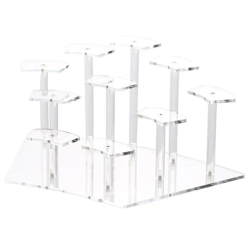 Stepped Acrylic Display Stand For Doll Toy Model Amiibo Funko Pop Figures, Cupcake Stand, Cosmetics Perfume Riser Storage Rack