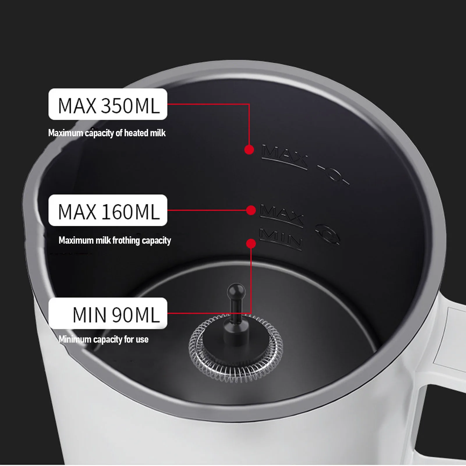 Batedor de leite elétrico 4 em 1, vaporizador automático de aço inoxidável 304, fabricante de espuma quente e fria para latte, cappuccino, chocolate quente