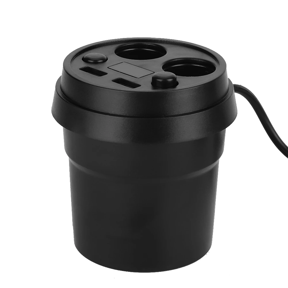

Dual USB Charger Car Cup Shaped Multifunctional Mobile Phone Digital Charging Port 12~24V