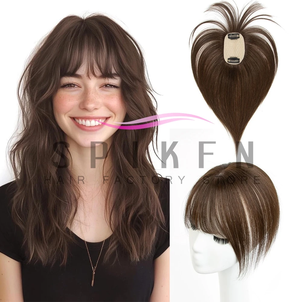 SPIKFN 5x9cm Real Human Hair Topper 8