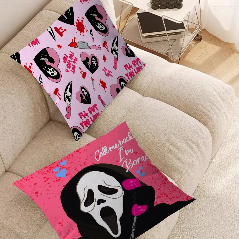 SCREAM Horror Movie Personalized Picture Text Home Decorative Pillows Household Gifts 45x45cm