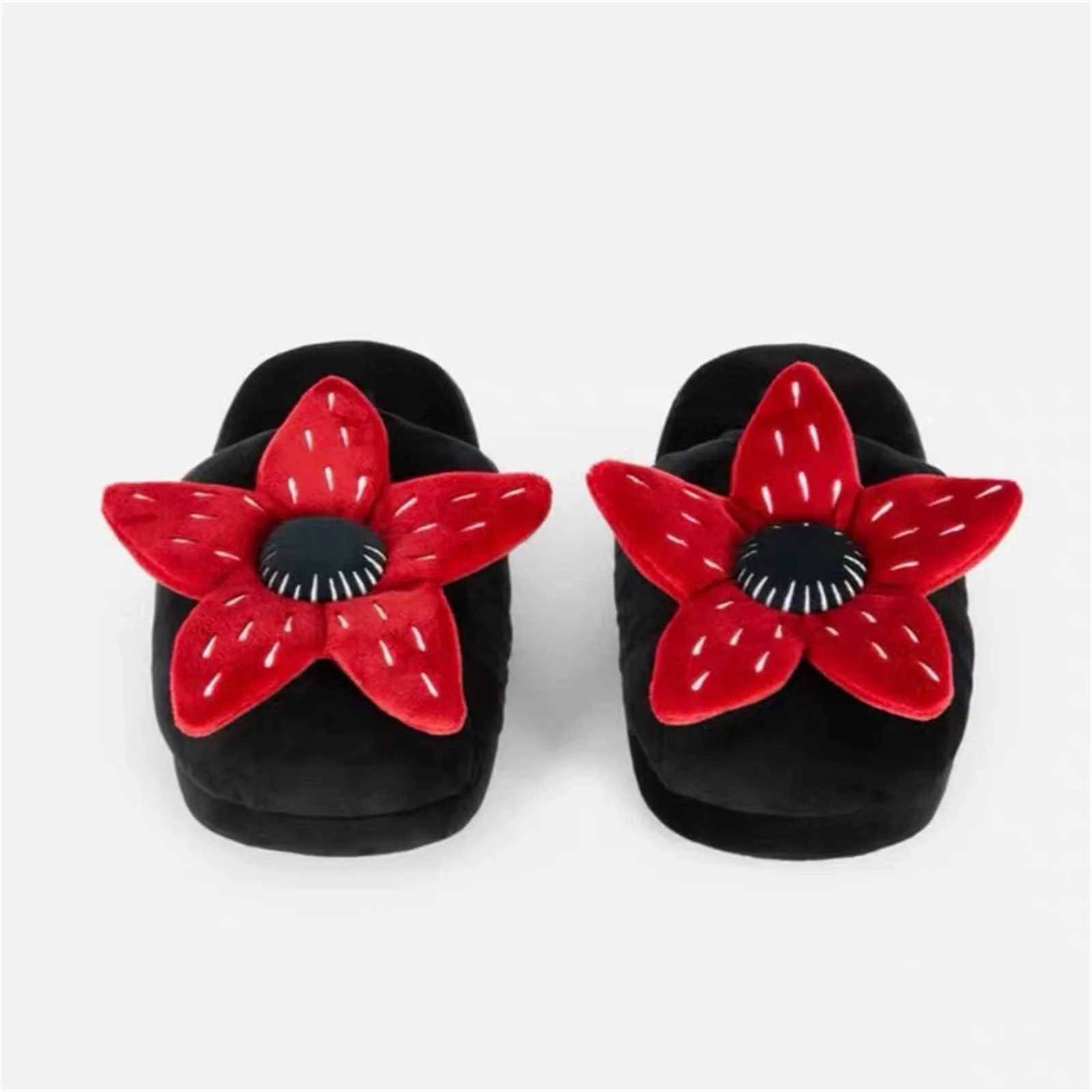 Pantoufles d'hiver en peluche pour hommes et femmes, chaussures épaisses en peluche de fleurs de cannibale, pantoufles d'intérieur de maison, cadeaux de noël, nouvelle collection 2025