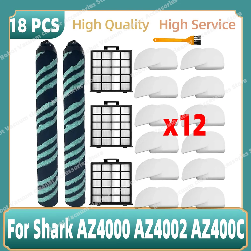 

Compatible For Shark AZ4000 AZ4002 AZ400C Parts Roller Brush HEPA Filter Foam & Felt Filters Replacement Accessories