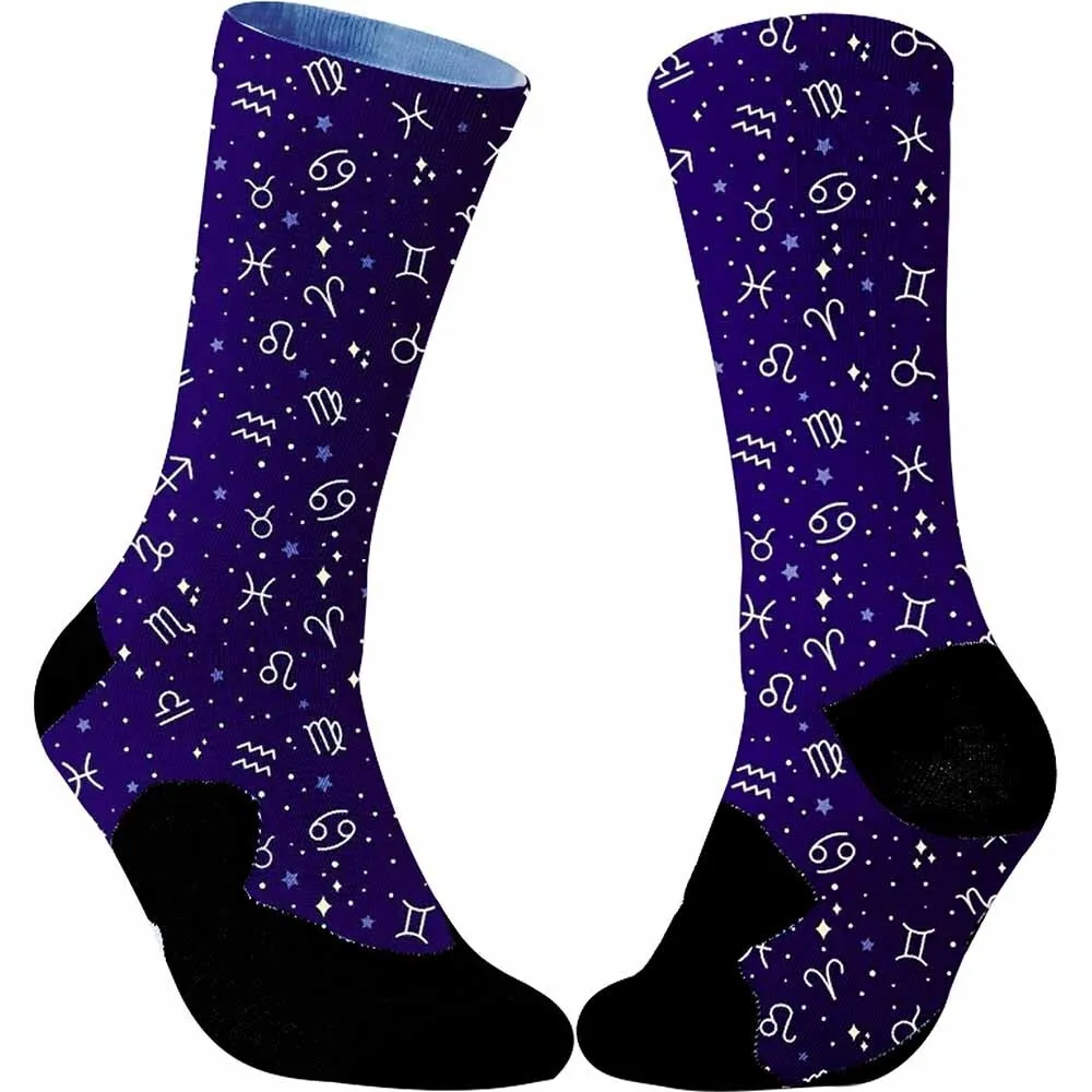 Creative constellation symbol sports cycling socks, durable, unisex, suitable for outdoor sports enthusiasts and more people