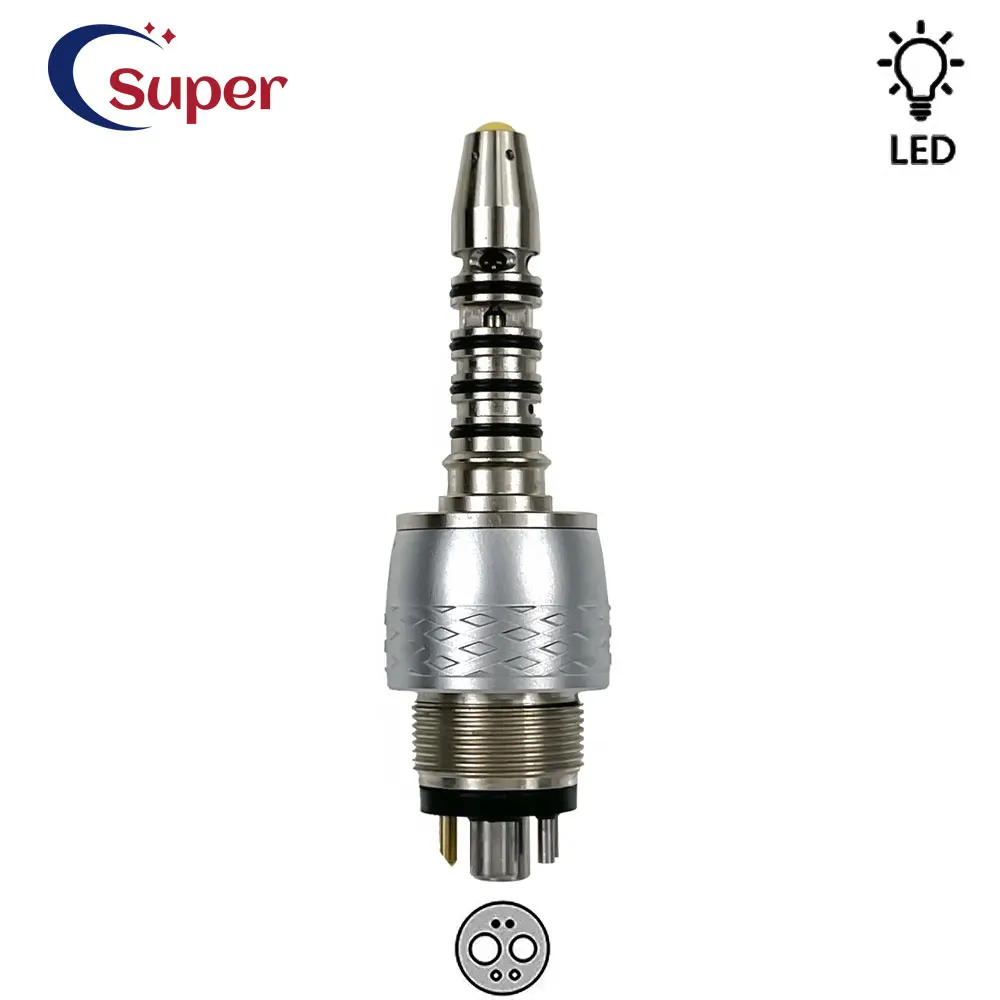 Dental Sirona 6 holes Quick Coupling Coupler Fiber Optic Handpiece With LED Adaptor Spare Dental Tools