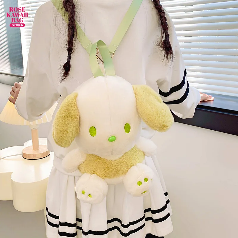 

Sanrio Plush Backpack Anime Kawaii Pachacco Plushie Bag Anime Pp Cotton Ins Cartoon Pachacco Backpacks for Children Girls Gifts