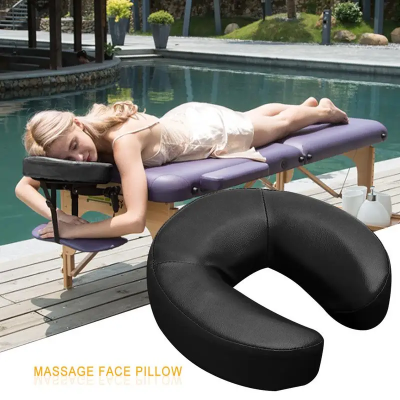 Coussin de repos universel en PVC pour le visage, oreiller de massage pour le visage, coussin d'allaitement doux pour le spa, support de sauna principal