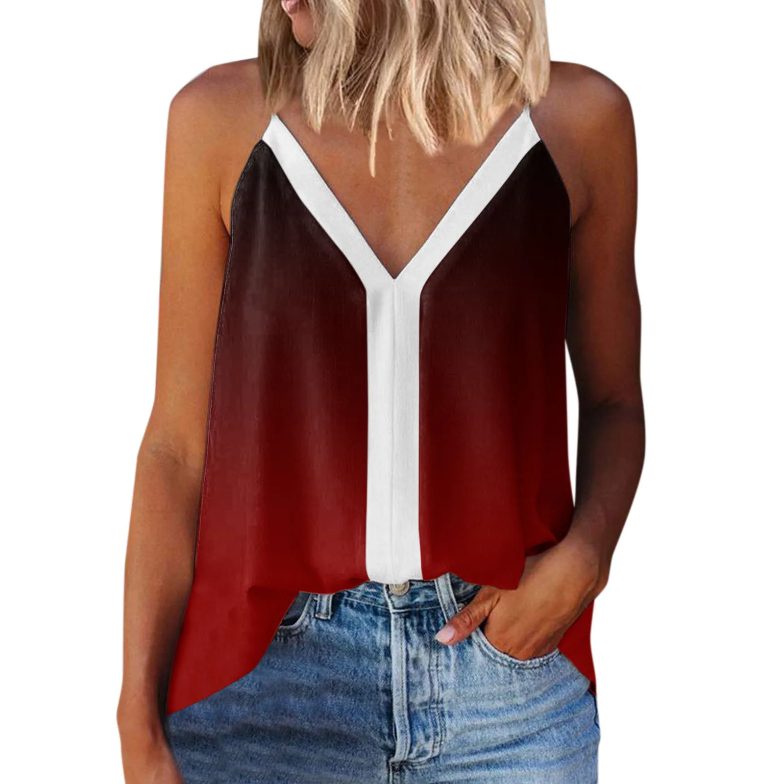 

New 2025 Women's Suspender Top High Street Sleeveless Vacation Casual Y2k Tank Top Loose Dot Vest