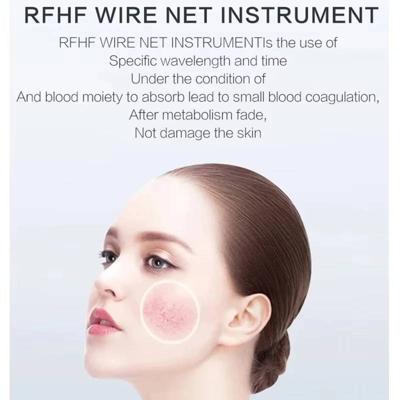 El más nuevo equipo de belleza para eliminar arañas vasculares, aguja para eliminar manchas de vasos sanguíneos rojos de alta frecuencia, máquina antienrojecimiento