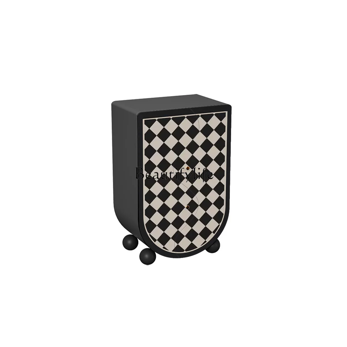 

-*Medieval black and white solid wood chest, living room, entrance storage, bedroom, bedside art cabinet