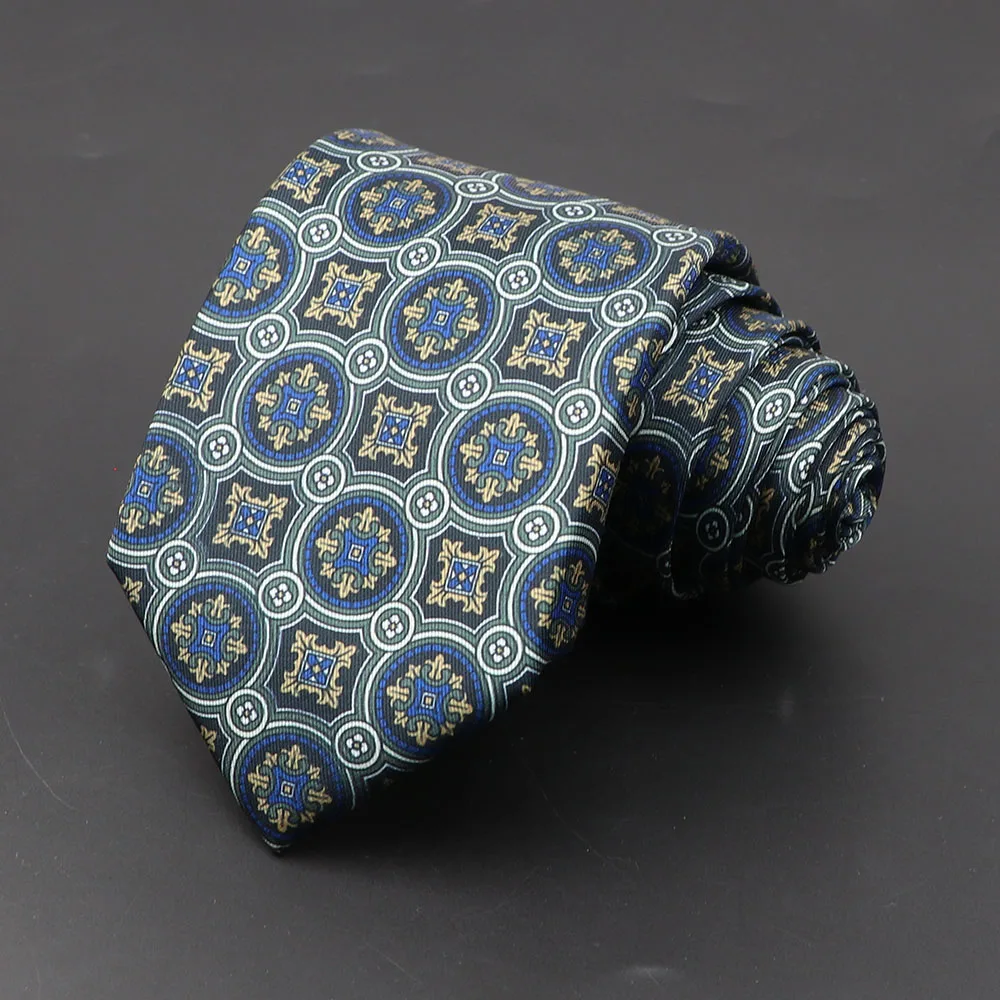 Corbata de seda para hombre, corbata clásica con puntos florales, Jacquard suave, accesorios de uso diario, regalo de boda, fiesta de negocios,