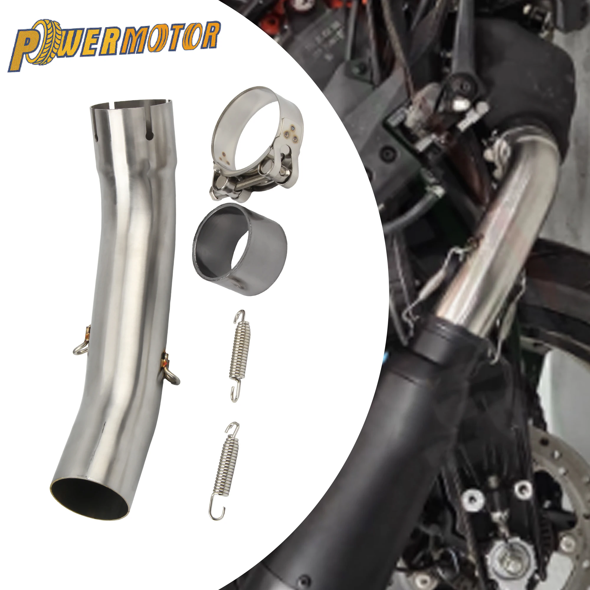 Modifiziertes 51 mm vorderes mittleres Verbindungsrohr, Motorrad-Auspuffanlage, Schalldämpfer für KTM DUKE 125 250 390 Adventure RC390 2020–2023