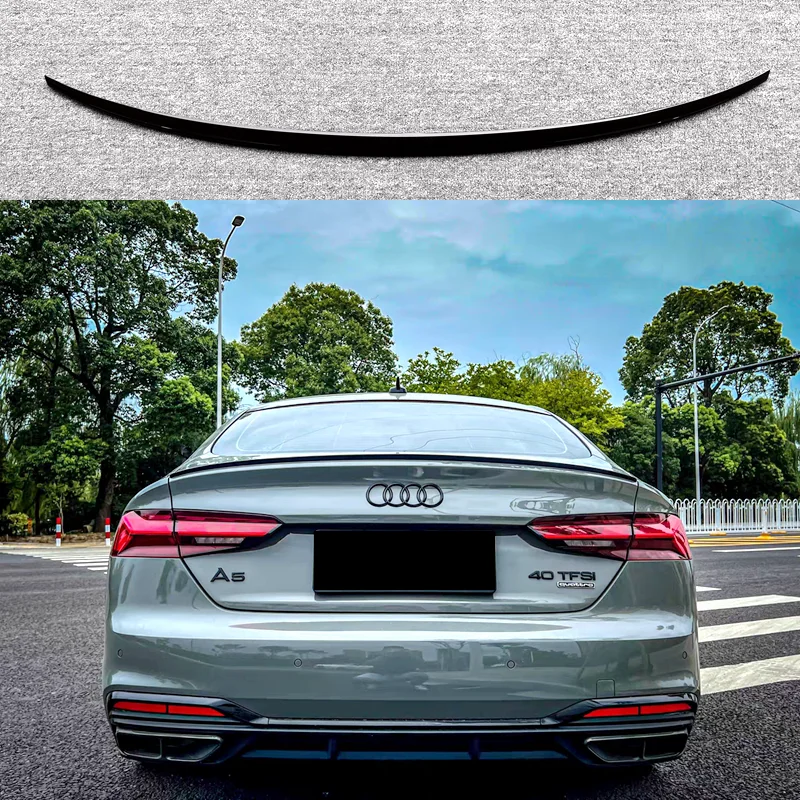 For Audi A5 S5 2017-2023 Car Rear Trunk Spoiler High Quality ABS Material Primer Color Car Tail Wing Decoration