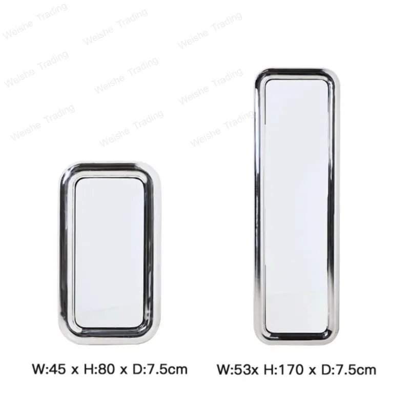 European Style Modern Creativity Design Pangpang Stainless Steel Bathroom Makeup Mirror Bedroom Change Clothes Full-body Mirror