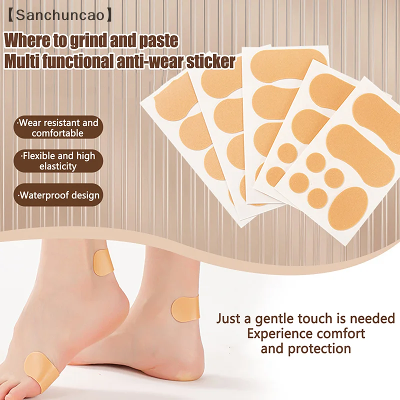 〔San〕 4/7/12/21pcs Invisible Anti-wear Sticker High Heels Anti-friction Heel Patches Waterproof And Breathable Stickers
