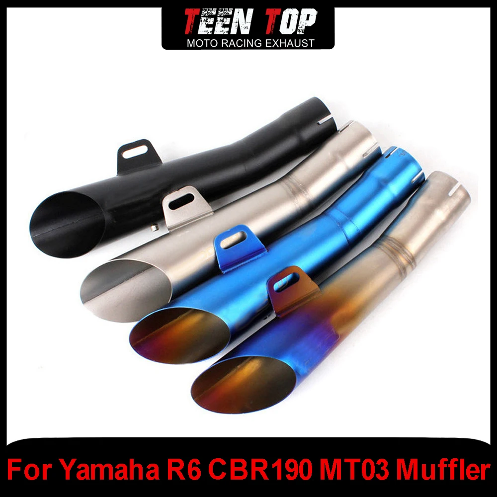 

Universal Motorcycle 51MM Exhaust Muffler Stainless Steel For Yamaha R6 CBR190 MT03 51mm Moto Elbow TRK 502 X CB300R