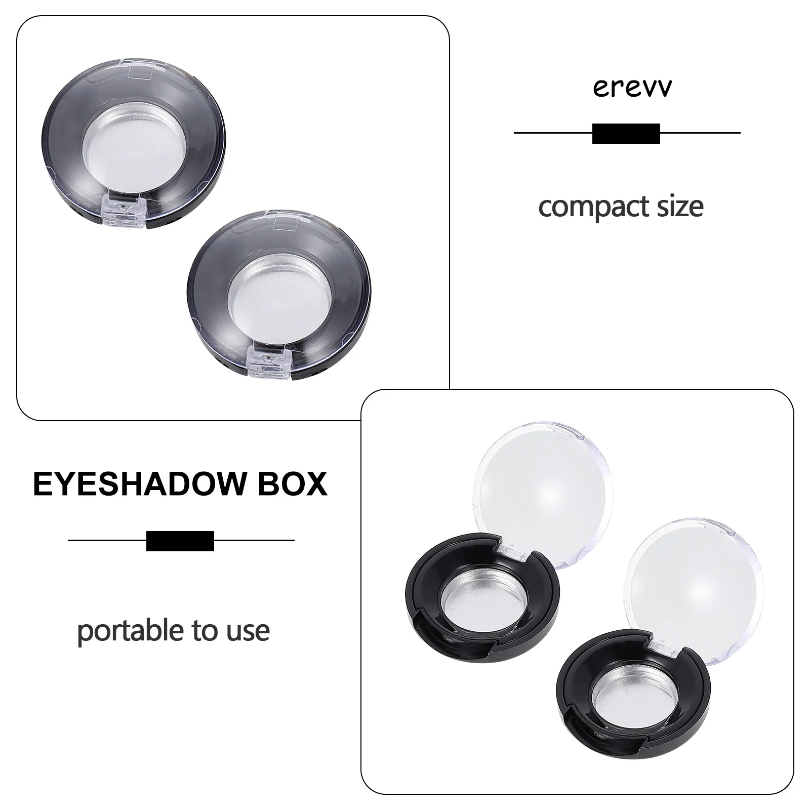 

8pcs Eyeshadow Sub Package Container Dustproof Portable Makeup Organizer Small Cosmetics Sub Box Refillable Foundation Blusher