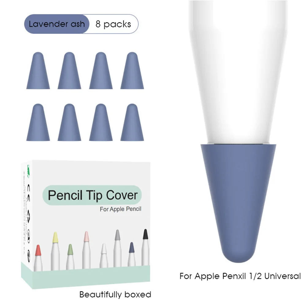 

8PCS Stylus Pen Protective Cover Silicone Case Tip Cap Touchscreen Writing Drawing Accuracy Noiseless Portable Accessories