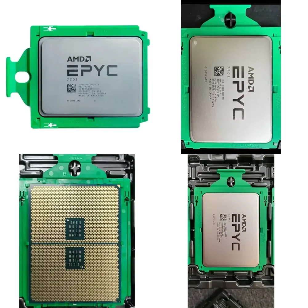 EPYC 7702 Processor 64 Core 128 Thread 2.0GHz 256MB L3 Cache LGA 4094 SP3 Slot Rome Server CPU