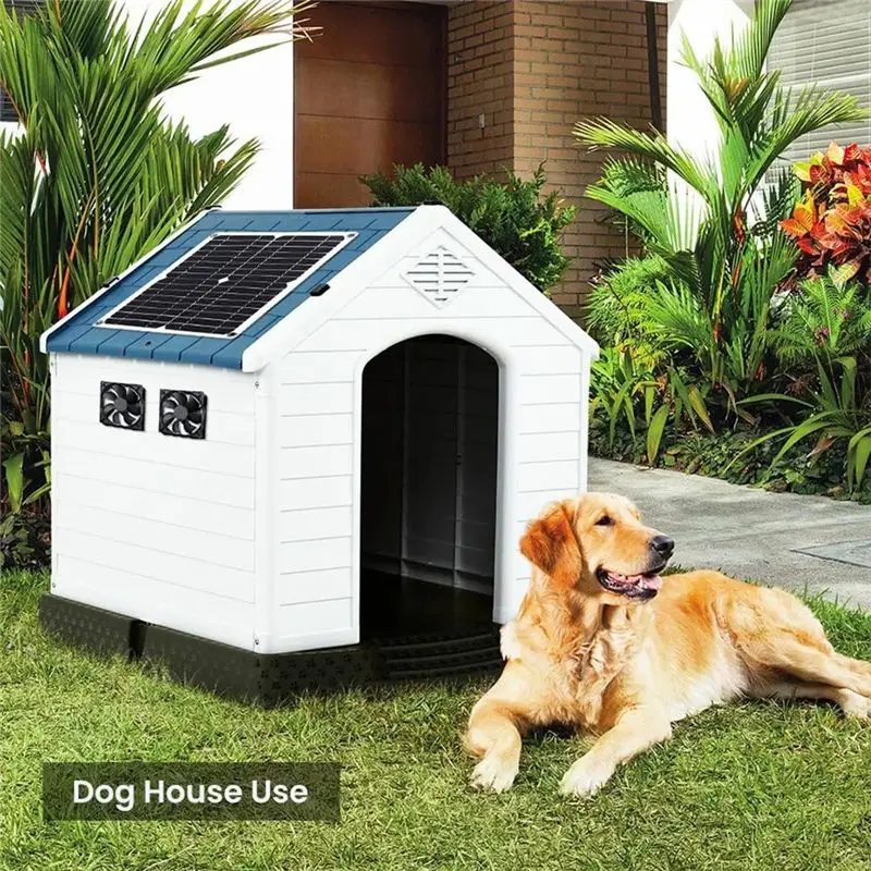 AT63-Solar Fan,12 W Solar Panel Fan, Weatherproof,With DC Double Fan For Small Chicken Coops, Greenhouses,Window Exhaust