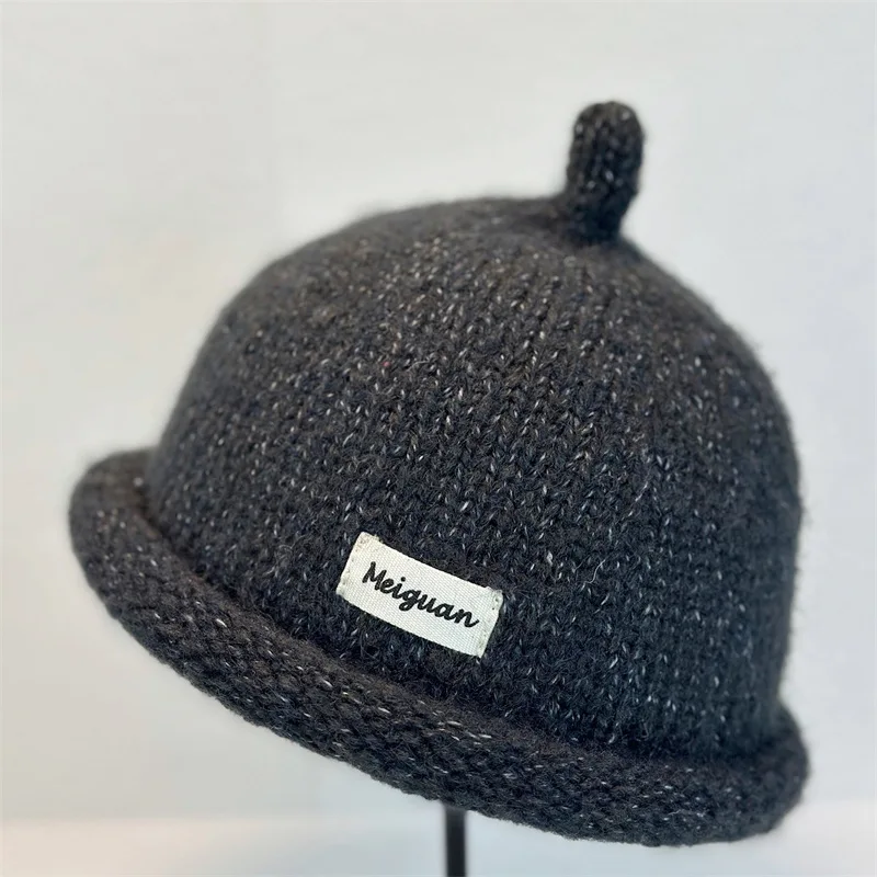 2025 Women's Winter Beanies Turned-up Brim Knitted Woolly Hat Keep Head Warm Knitted Cap Minimalist Style Fashion Accessories, image 11