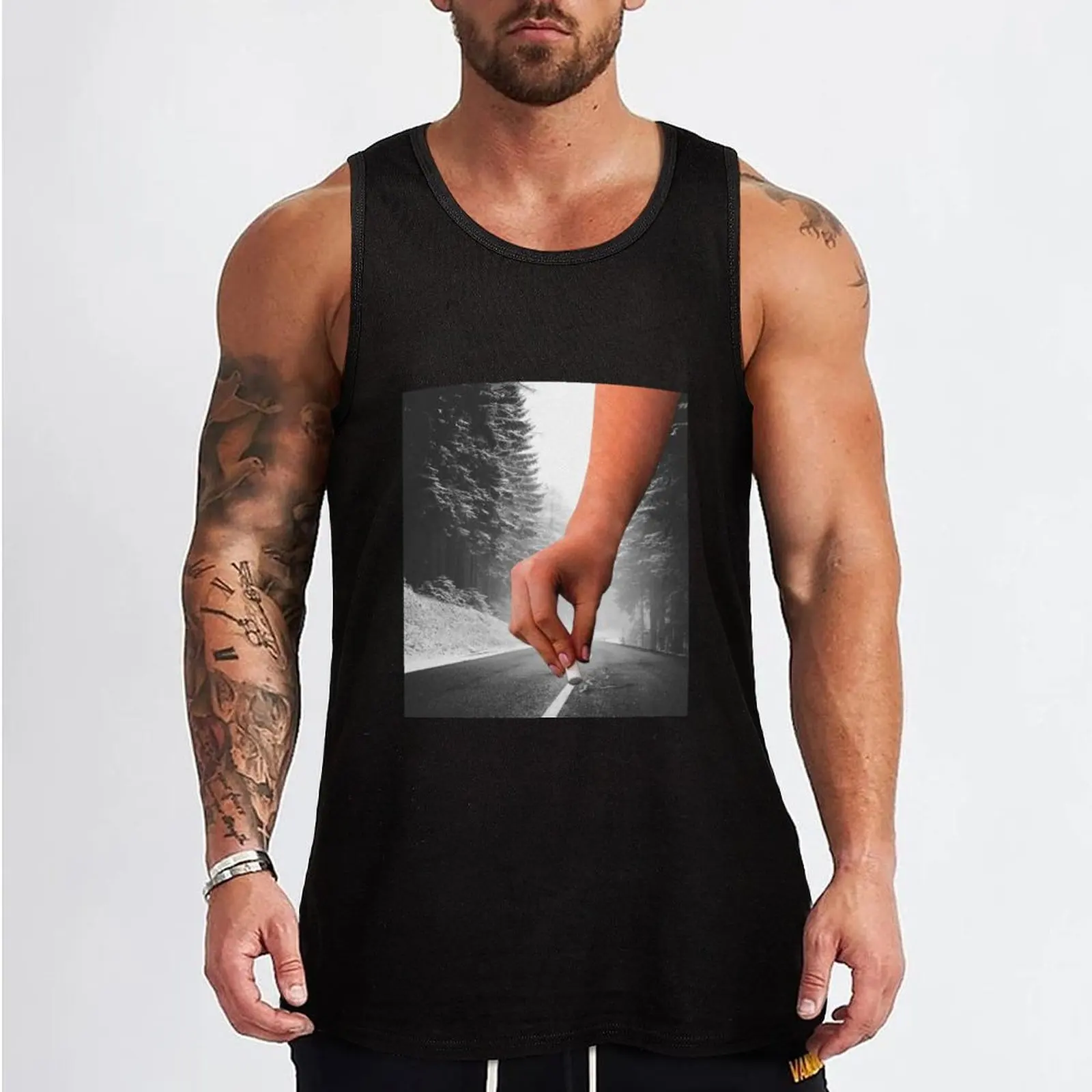 Across The Line - Design Tank Top Vests mens clothing gym clothing men Gym man