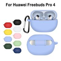 Silicone Protective Case Anti-Scratch Sleeve Headphone Protector Headphone Accessories With Hook for Huawei Freebuds Pro 4