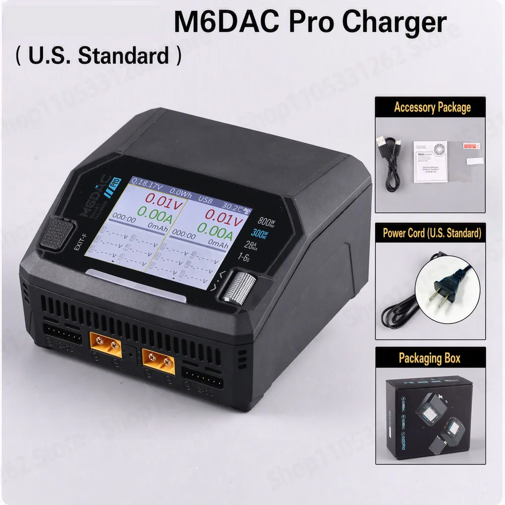 M6DAC Pro Dual-way Model Aircraft Lithium Battery Charger 1-6S DC800W