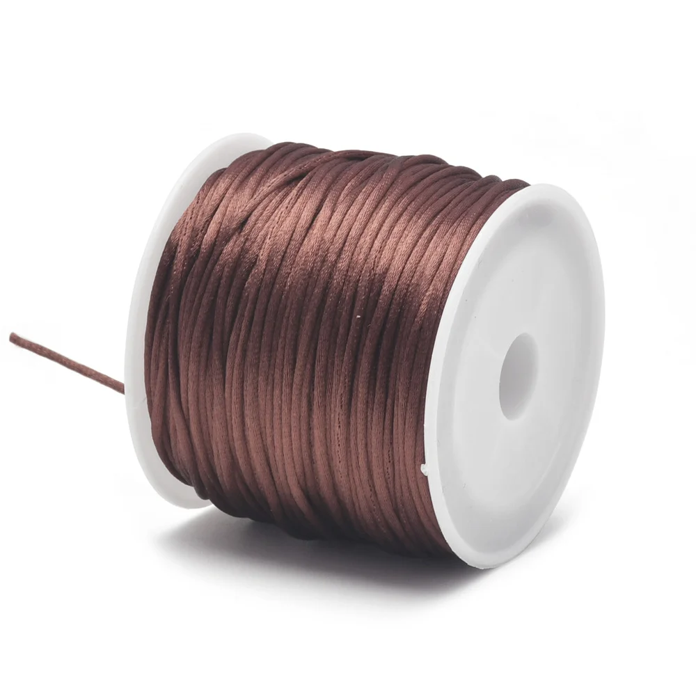 1,5 mm ambachten satijnen rattail koord string van nylon voor Chinese knoop, macramé, trim, sieraden maken 24 yards