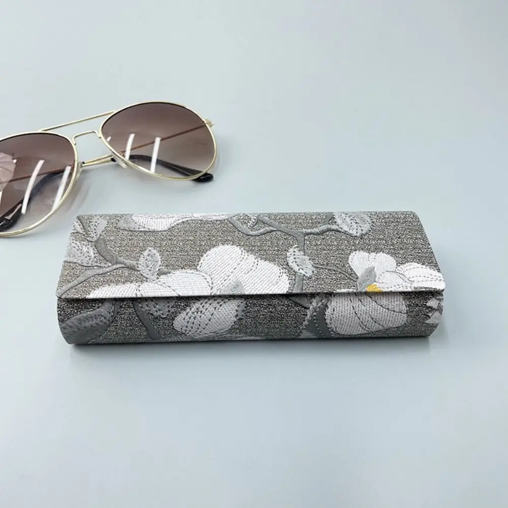 

Flower Printed PU Sunglasses Box PU Leather Magnetic Printing Glasses Case Eyeglasses Case Eyewear Protector Holder