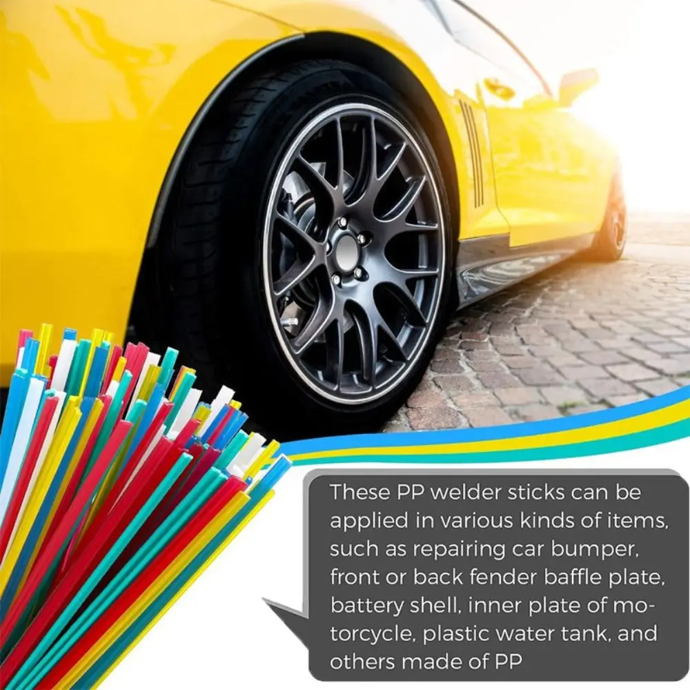 

10Pcs 20cm Colourful Plastic Welding Rods PP Welding Sticks for Plastic Welder Gun Bumper Baffle Repair Welding Supplies