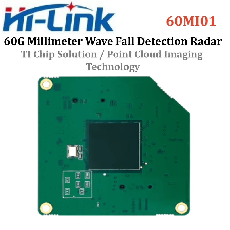 

Hi-link 60MI01 60G fall detection millimeter-wave radar 3D point cloud imaging technology TTL serial port output for smart home
