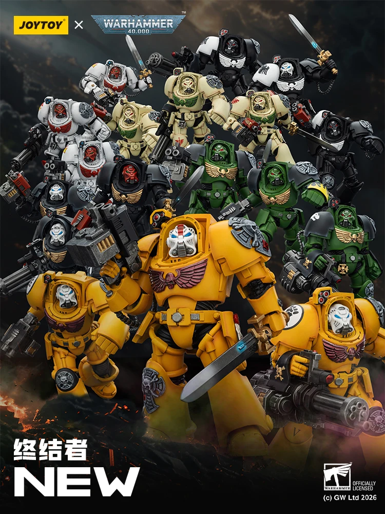 JOYTOY Warhammer 40.000 1/18 Actiefiguren Terminator Black Templars Dark Angels Imperial Fists White Scars Salamanders - afbeelding 2