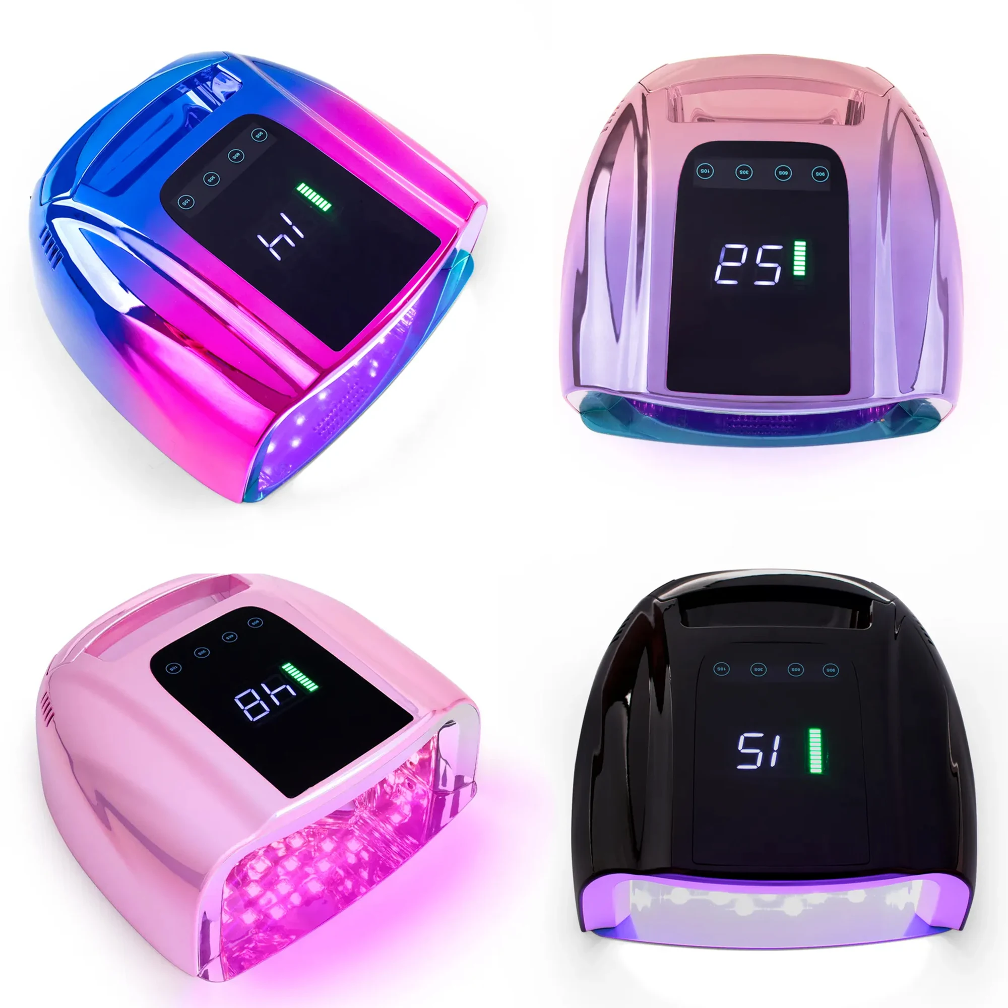 Professional Best Selling Pro Cure Rechargeable Cordless 96w Gel UV led Nail Lamp With Removable Base Design Nail Dryer Light