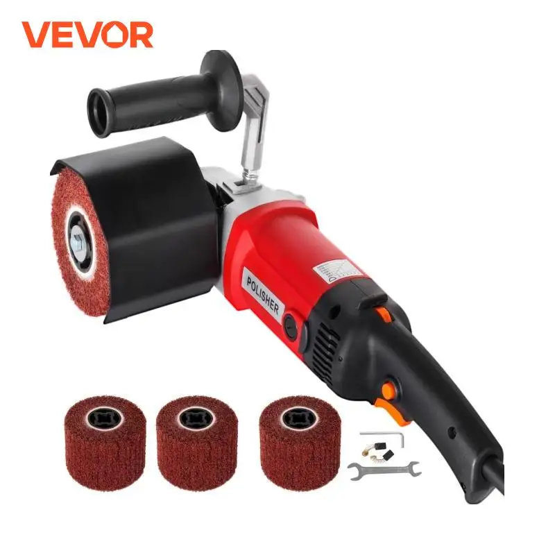 VEVOR 1200W 110V Burnishing Polishing Machine With 4 Wheels and 2 Carbon Brushes 3000RPM Corded Electric For Sanding Finishing