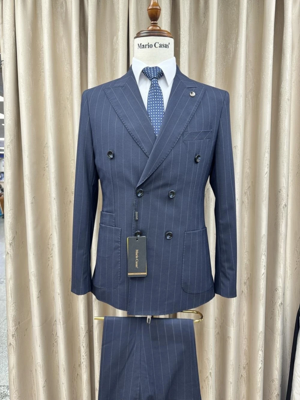 2026 novo conjunto de terno listrado 2 peças para homens conjuntos de noivo de casamento S-3XL bonito elegante masculino duplo breasted ternos festa de formatura wear