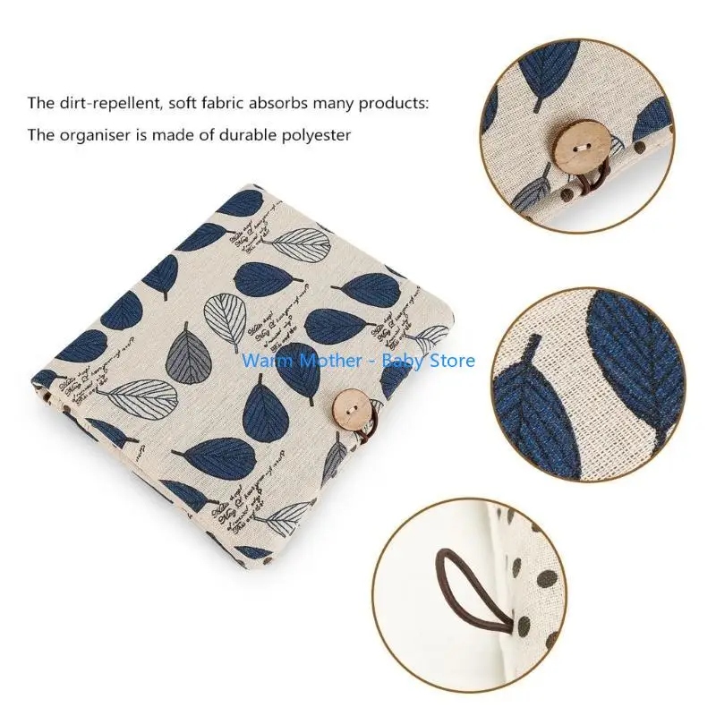 حقيبة سفر لحفاضات الأطفال حديثي الولادة بجانب السرير حقيبة معلقة لعبة رياض الأطفال مناديل داخلية منظم حقيبة التخزين 57QE #2