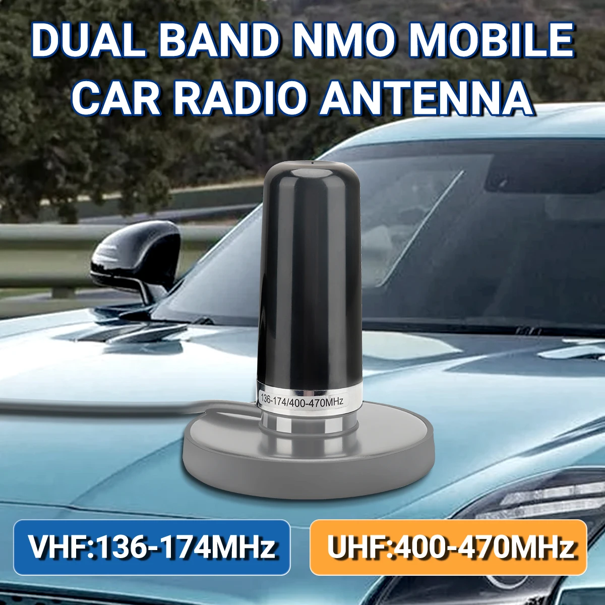 ABBREE Antena NMO Mount Dual Band UHF VHF Wodoodporna do samochodów ciężarowych Ham Radio Amateur Vehicle Mobile Radio Accessorie — zdjęcie 4