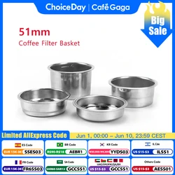 51mm Coffee Filter Basket For Delonghi EC680 EC685 Replacement Stainless Steel For Bottomless Portafilter Espresso Accessories
