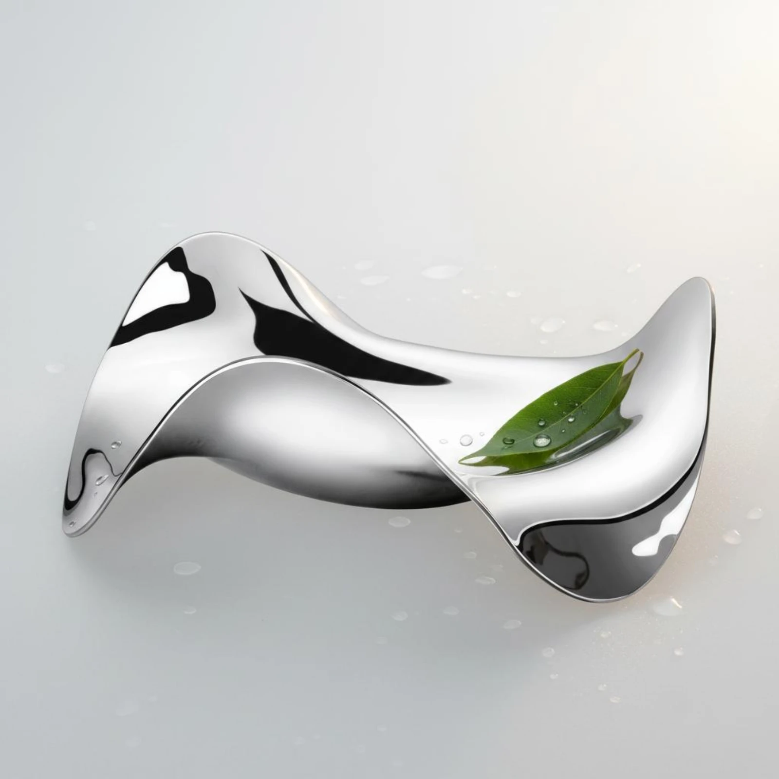 Fruit Tray Wave-Shaped Stainless Steel Tray Home Decor Easy to Clean Luxury Look