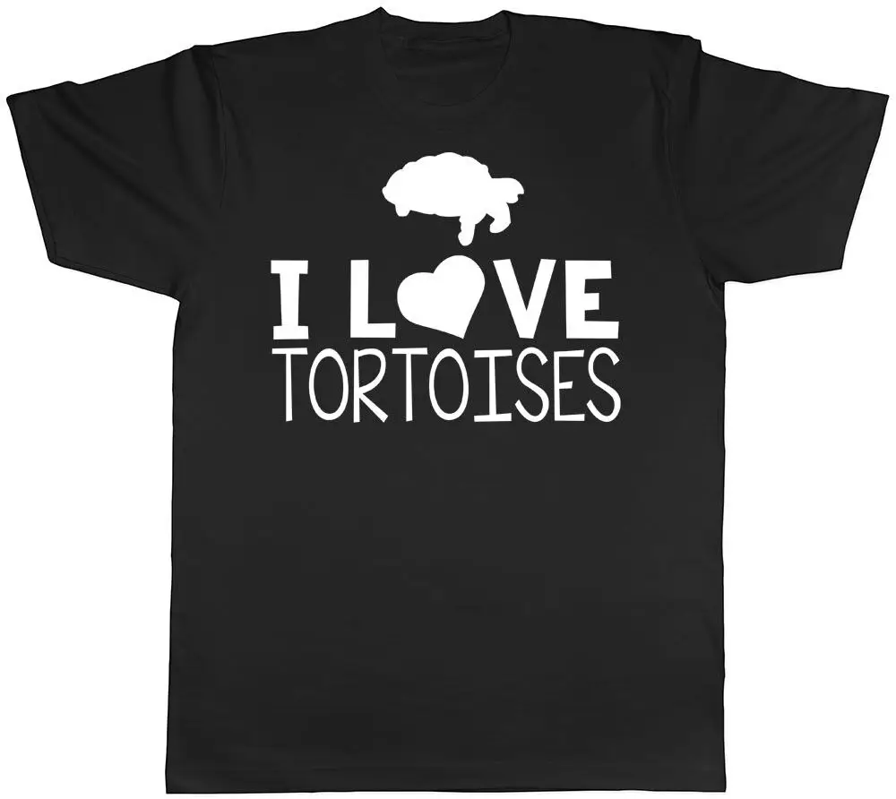 I Love Tortoises Mens Womens Ladies Tee T-Shirt High Quality 100%Cotton Short Sleeve