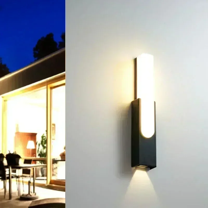 Minimalist Wall Sconce Lights Retro Rectangular Outdoor Light 85-265V Garden Home Decorative Wall Light Porch Lamp Waterproof