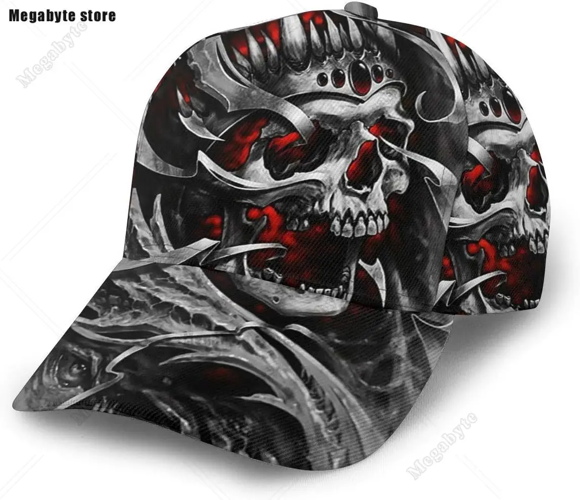 Skull Tattoo Revenge Fierce Faced Women Men Baseball Cap Adjustable Trucker Plain Hats 6 Panel Caps Polo Style Dad Hat Unisex