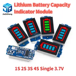 1S 2S 3S 4S Single 3.7V Lithium Battery Capacity Indicator Module 4.2V Blue Display Electric Vehicle Battery Power Tester Li-ion