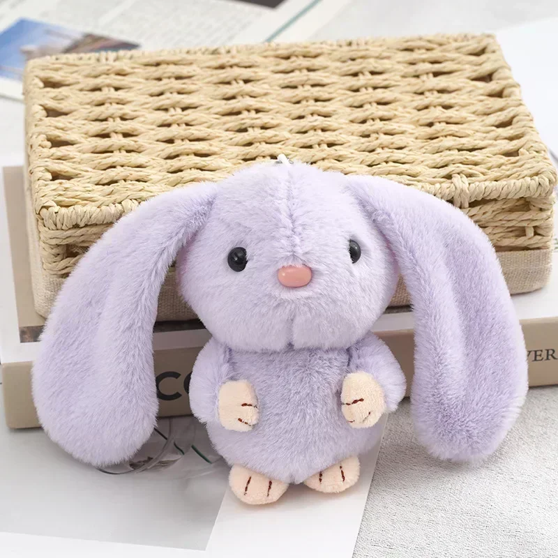 Cartoon Cute Long Ear Rabbit Plush Keychain Stuffed Animal Toys Bunny Doll Girls Bag Decoration Pendant Plush Children Toy Gifts